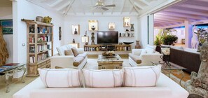 TV, DVD player, stereo