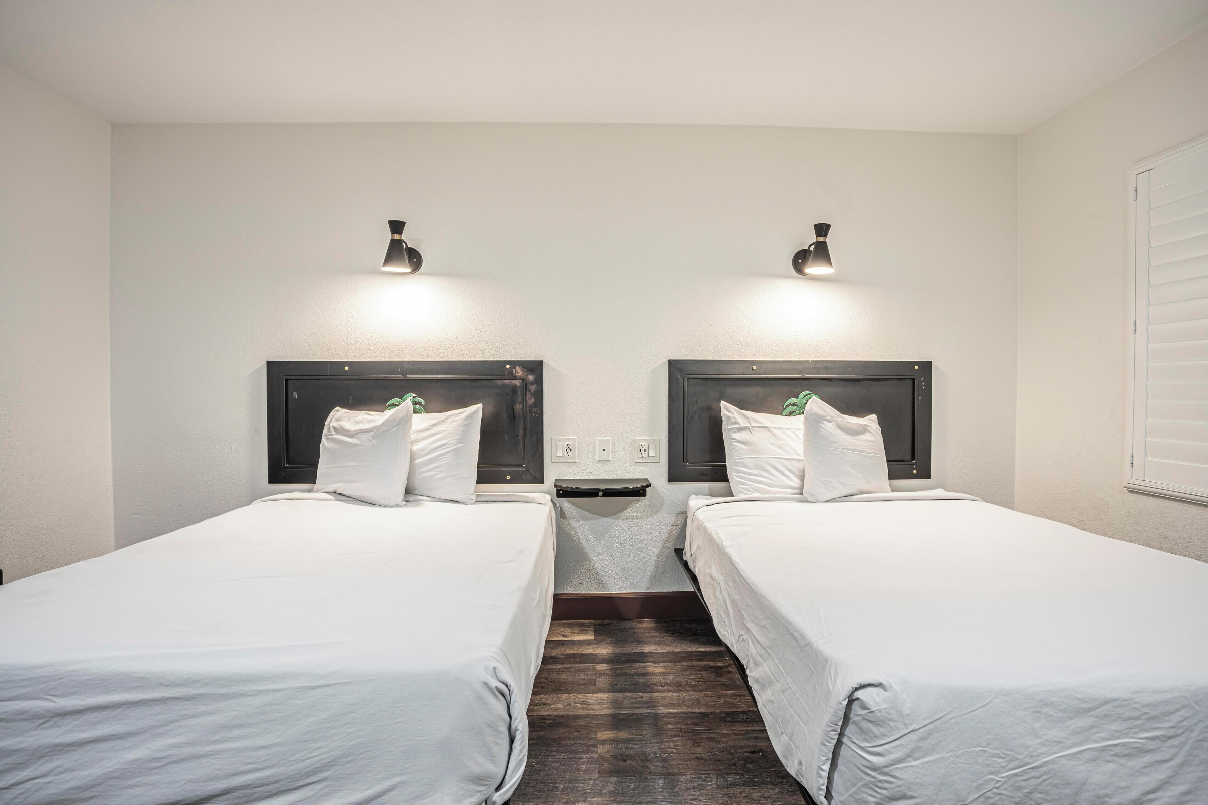 Room, 2 Double Beds, Non Smoking | Desk, iron/ironing board, free WiFi, bed sheets