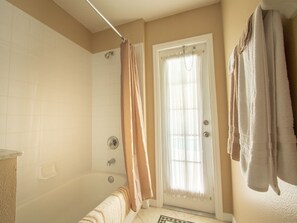 Hair dryer, towels