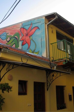Exterior detail - AROUND THE WORLD HOUSE. Unique, cosy, 2-level, pet friendly apartment at Dorcol (Stari Grad)