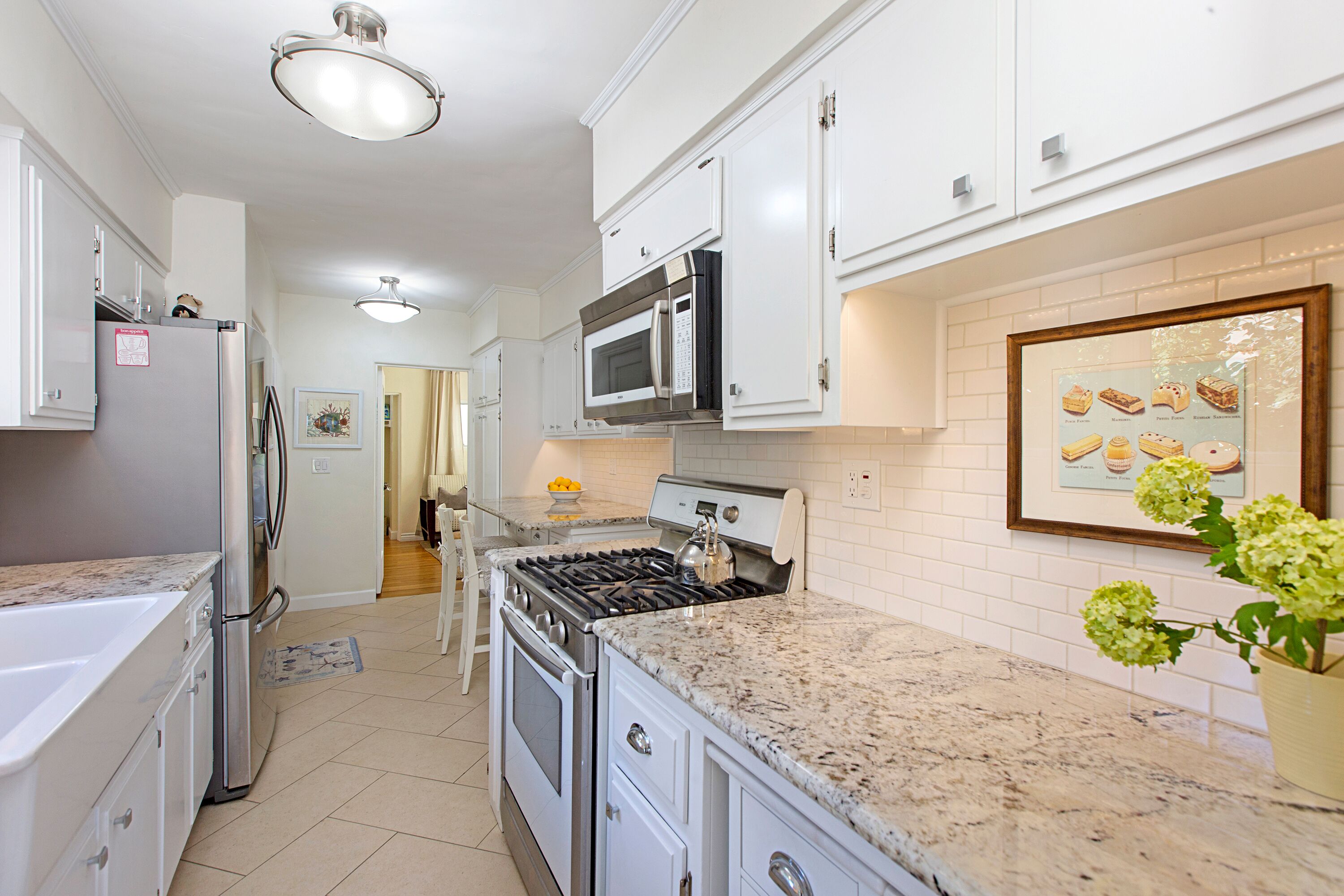 Refrigerator, water, ice maker  gas range. Whole house water filtration system.