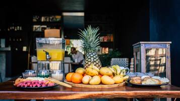 Free daily self-service breakfast