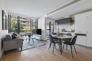 Apartment, 1 Queen Bed, Non Smoking | Living area | 49-inch LCD TV with digital channels, TV - Sandy Hill Apartments by Ready Set Host (Sandringham)