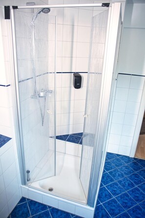 Regadera, amenidades de baño gratuitas, secadora de cabello, toallas 