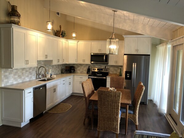 Fridge, microwave, oven, stovetop - 3 Bedroom, 3 Bath Oceanside Beach Villa (Hilton Head Island)