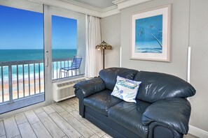 TV - Oceanfront Condo w/Balcony |Sleeps 4 |Sunrise View (Daytona Beach)