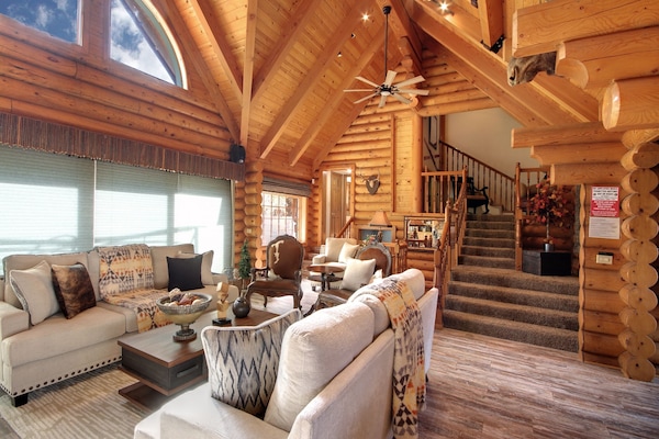 Smart TV, fireplace, video games, DVD player