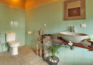 Panoraamahuvila, 2 makuuhuonetta, yksityinen uima-allas | Kylpyhuone | Suihkun ja ammeen yhdistelmä, syvä kylpyamme, ilmaiset hygieniatuotteet