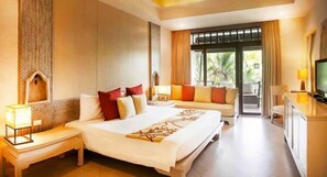 ห้องพรีเมียร์, วิวสวน | ตู้นิรภัยในห้องพัก, Wi-Fi ฟรี, ผ้าปูที่นอน, ทางสำหรับรถเข็น