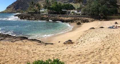Makaha on the Beach-Back in Time =Direct Oceanfront & Cove