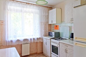 Apartment, 2 Schlafzimmer, Stadtblick | Eigene Küche | Kühlschrank, Mikrowelle, Ofen, Herdplatte