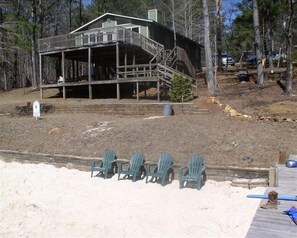 Terrace/patio - Cozy Cabin,Sandy Beach,Fantastic Dock W/ 50' TV & Boat Launch (Dadeville)