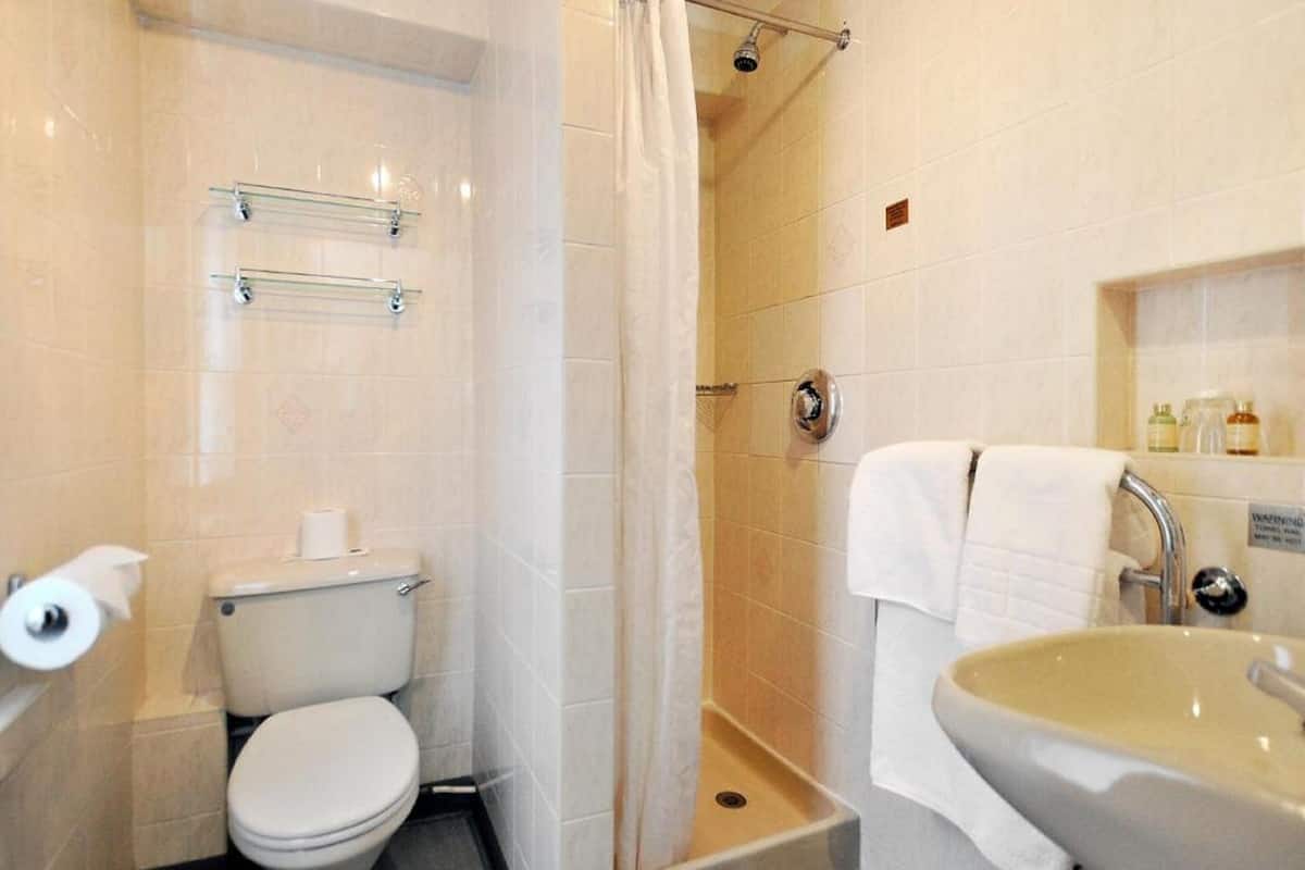 free toiletries, hair dryer, towels