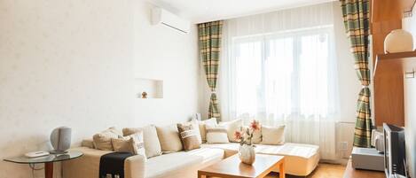 TV, fireplace, video-game console, DVD player