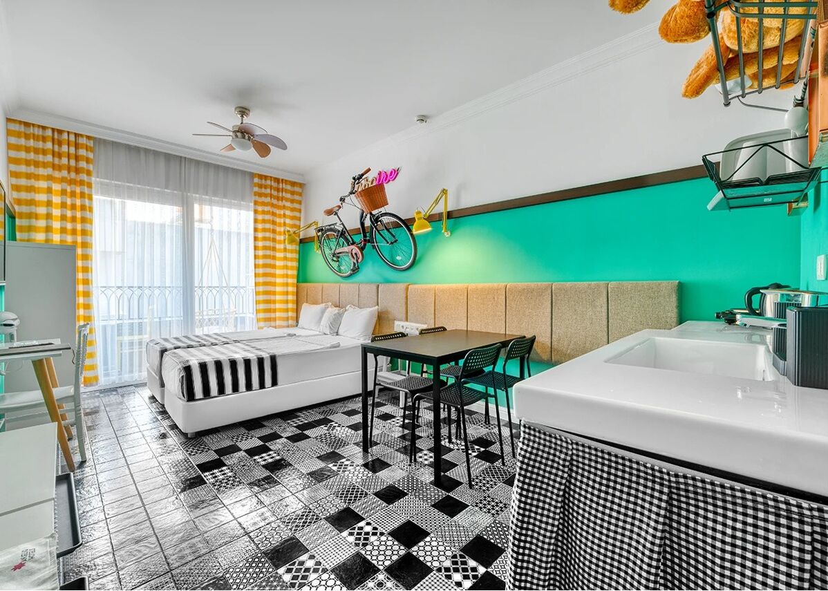 Standart Kitchen Room | Una scrivania, tende oscuranti, insonorizzazione, Wi-Fi gratuito