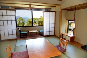 Japanese Style Room for 4 with Private Bathroom, Partial Ocean View, Non Smoking | In-room safe, free WiFi, bed sheets