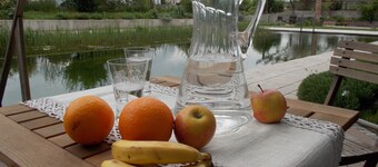 Accommodation close to the center with in-house swimming pond and wonderful castle view