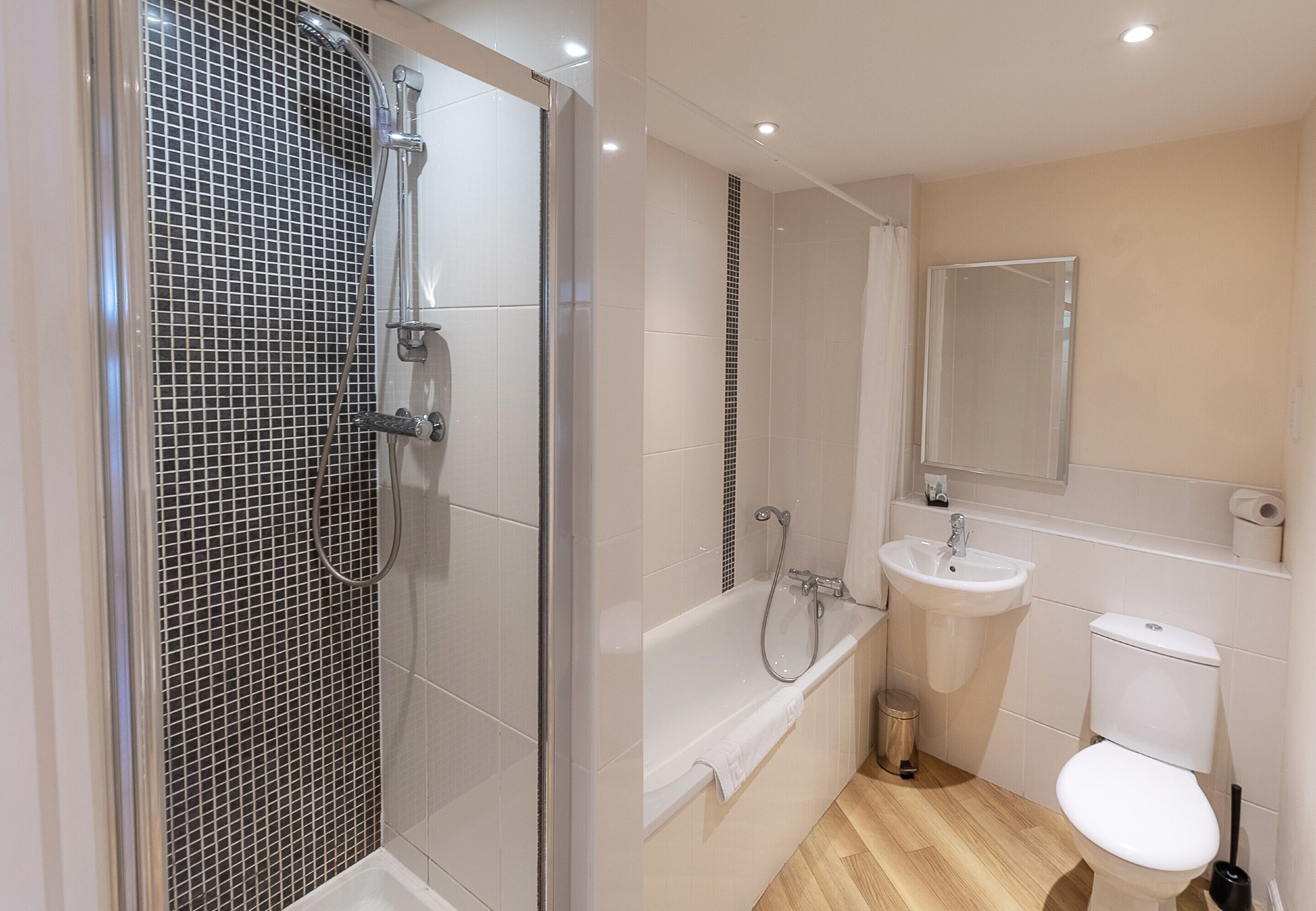 Economy Apartment, 1 King Bed with Sofa bed, Non Smoking | Bathroom | Separate tub and shower, free toiletries, hair dryer, towels