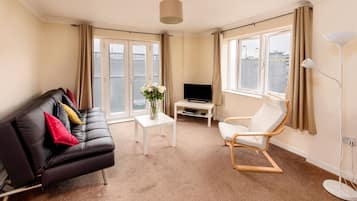 Classic Apartment, 2 Bedrooms, Non Smoking, 2 Bathrooms | Living area | Flat-screen TV, DVD player