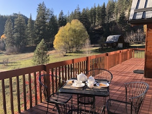 Outdoor dining - Beautiful Cabin in Leavenworth with 4BR and 3BA   (Leavenworth)