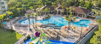 6 BR * 2 millas a Disney, piscina, spa, parque acuático, sala de juegos, WiFi gratis y más
