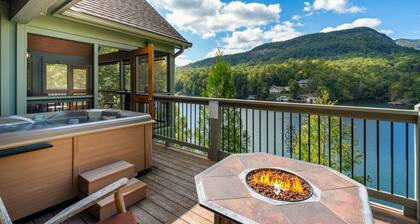 Over the Edge - Lakefront, hot tub sleeps 10 -Mr Lake Lure Vacation Rentals
