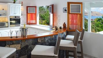 Stovetop, dishwasher, coffee/tea maker, blender