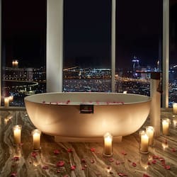 Presidential Suite, 1 King Bed | Bathroom | Separate tub and shower, deep soaking tub, hair dryer, slippers