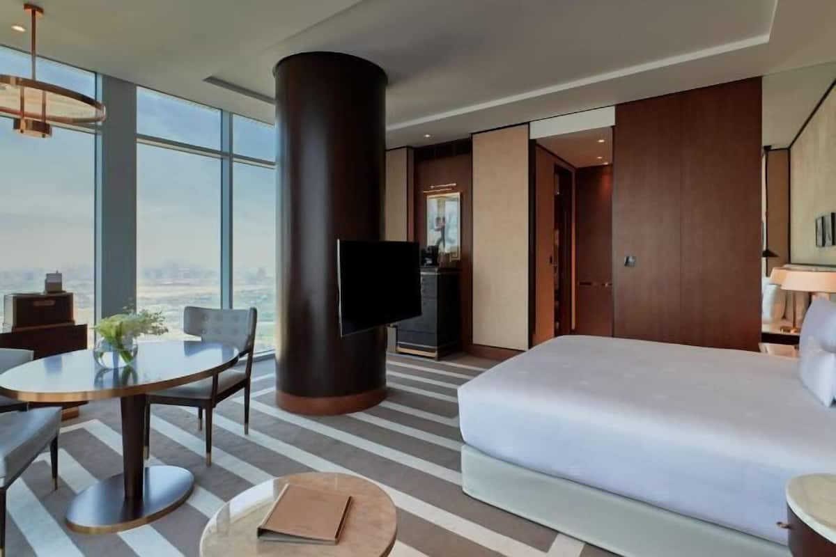 1 bilik tidur, peralatan tempat tidur premium, bar mini