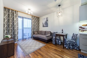 Luxury Apartment, 1 Bedroom, City View | Living area - Karlson Lux Apart Hotel (Tallinn)