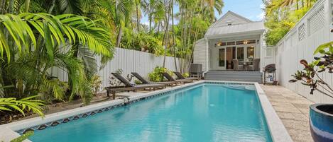 A heated pool