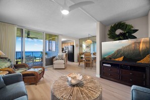 Smart TV, DVD player, books, video library