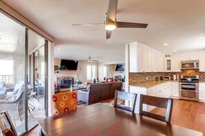 Living, Dining, and Kitchen Areas