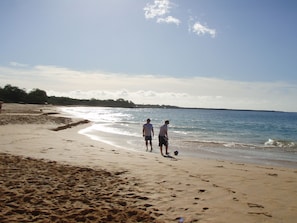 Beach nearby, sun loungers, beach umbrellas, beach towels