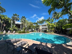 A heated pool - OFF CALL ~ Rustic, Nautical Decor With King Primary Suite & Heated Pool! (Key West)