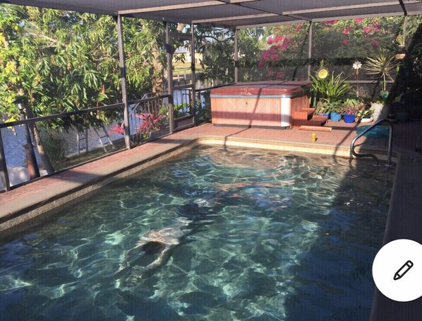 A heated pool