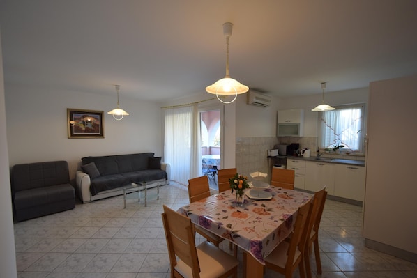 Apartment, 2 Bedrooms | Living area | Flat-screen TV - Apartment Mira (Malinska-Dubasnica)
