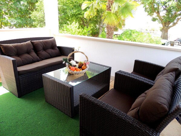 Apartment, 2 Schlafzimmer | Balkon