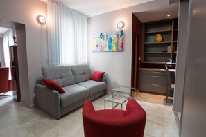 TV, DVD player, books