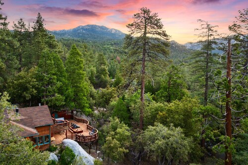 Moonlight Mountain Retreat Woodworker's Masterpiece with Spa and Game Room