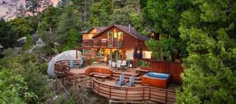 Moonlight Mountain Retreat Woodworker's Masterpiece with Spa and Game Room