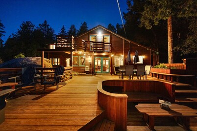 Moonlight Mountain Retreat Woodworker's Masterpiece with Spa and Game Room