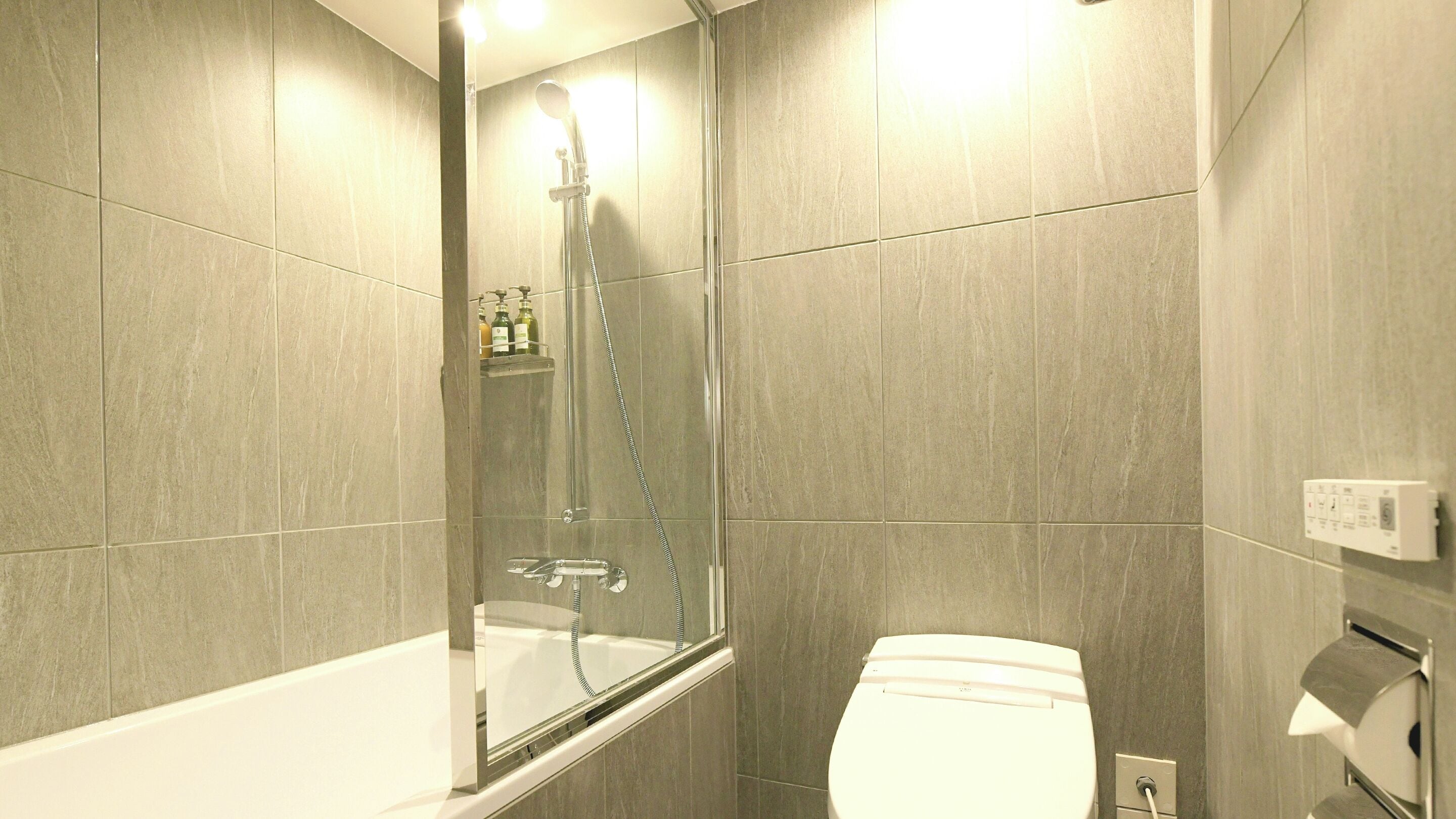 Free toiletries, hair dryer, slippers, electronic bidet