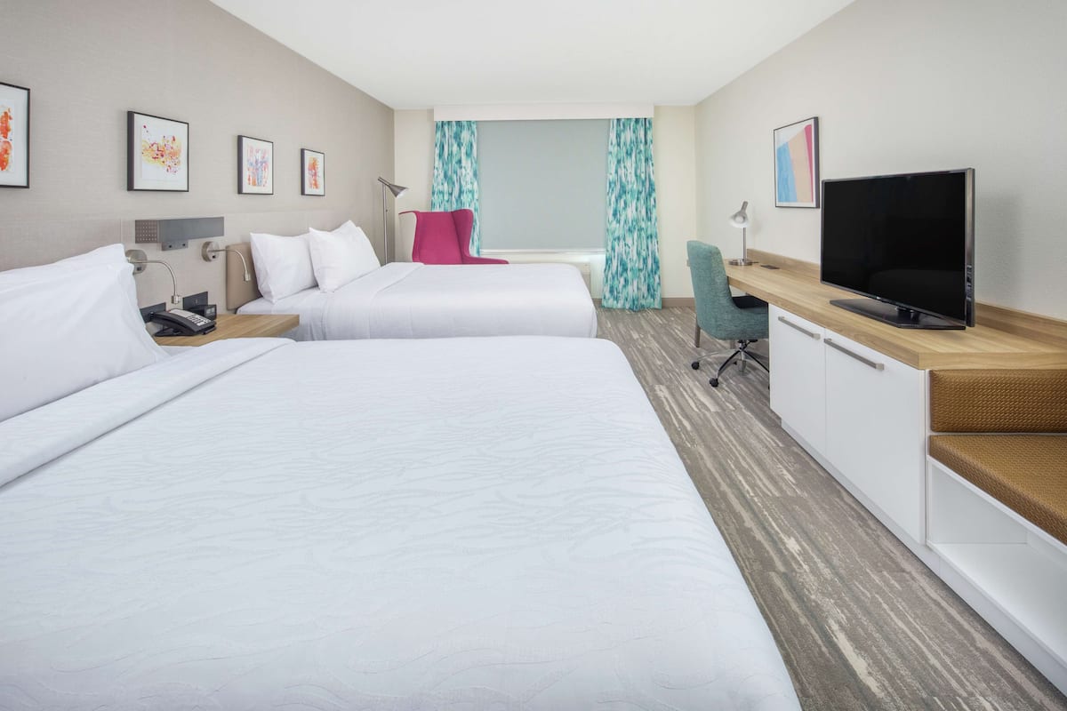 In-room safe, desk, laptop workspace, blackout curtains
