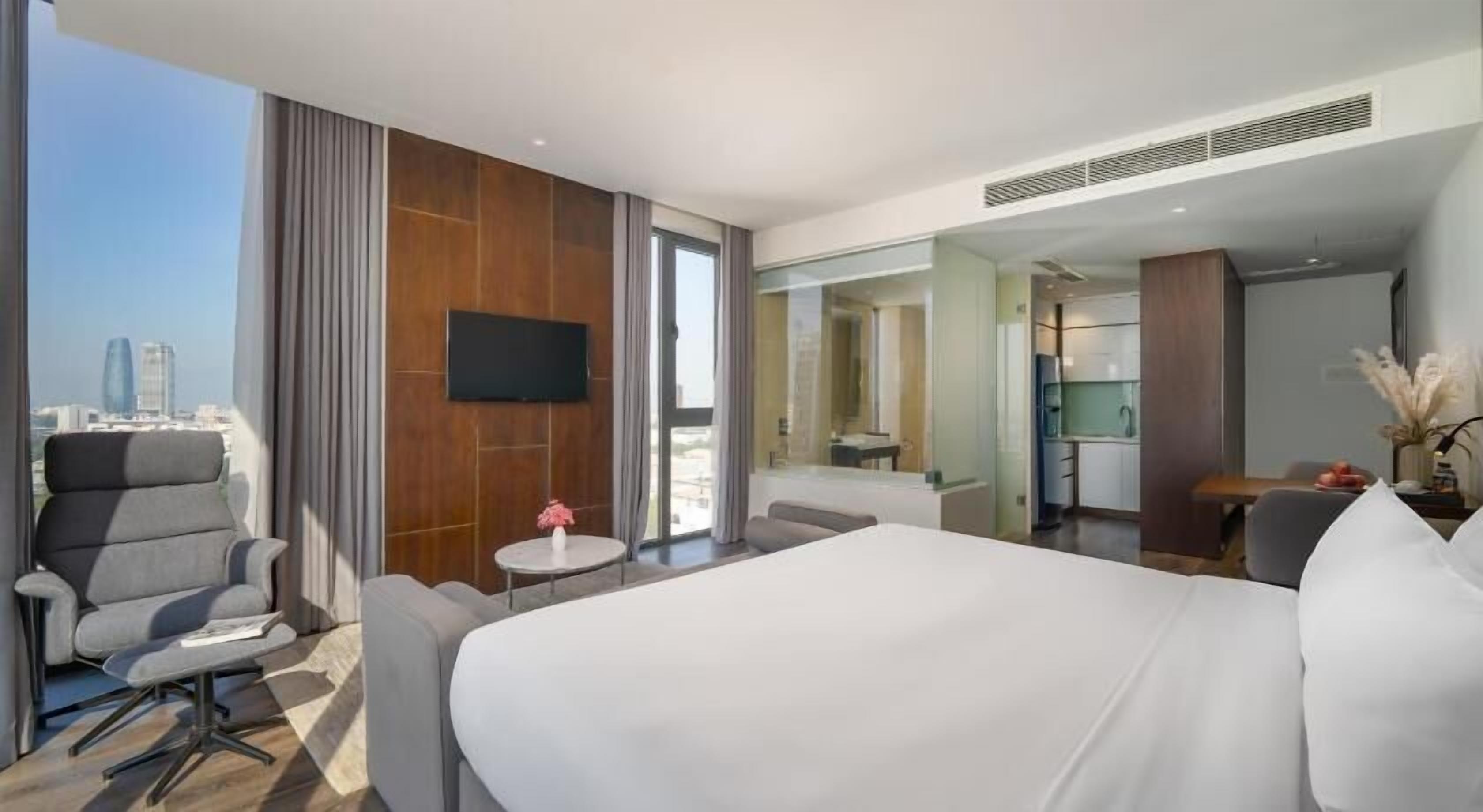 Bettwäsche aus ägyptischer Baumwolle, hochwertige Bettwaren, Minibar