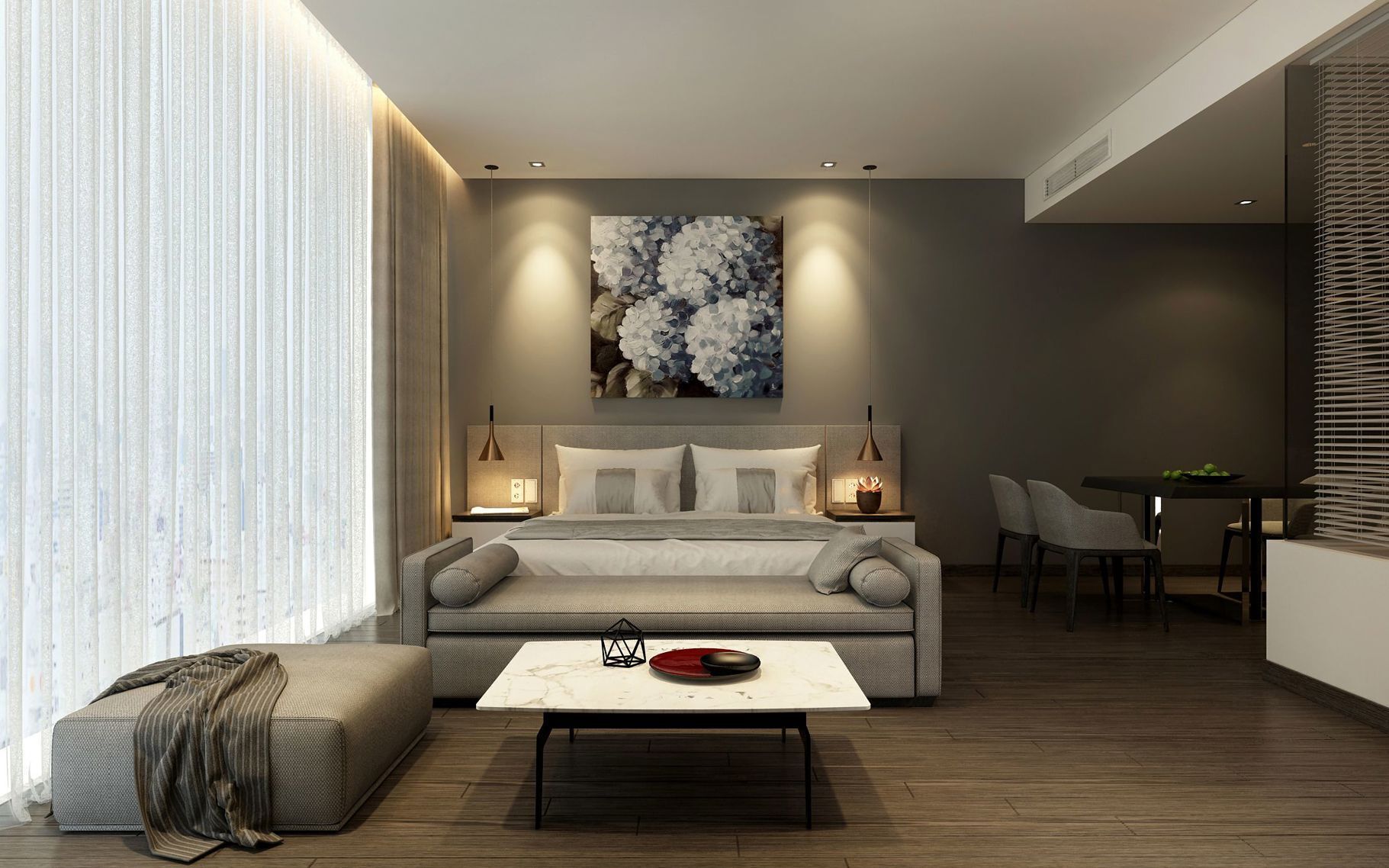 Bettwäsche aus ägyptischer Baumwolle, hochwertige Bettwaren, Minibar