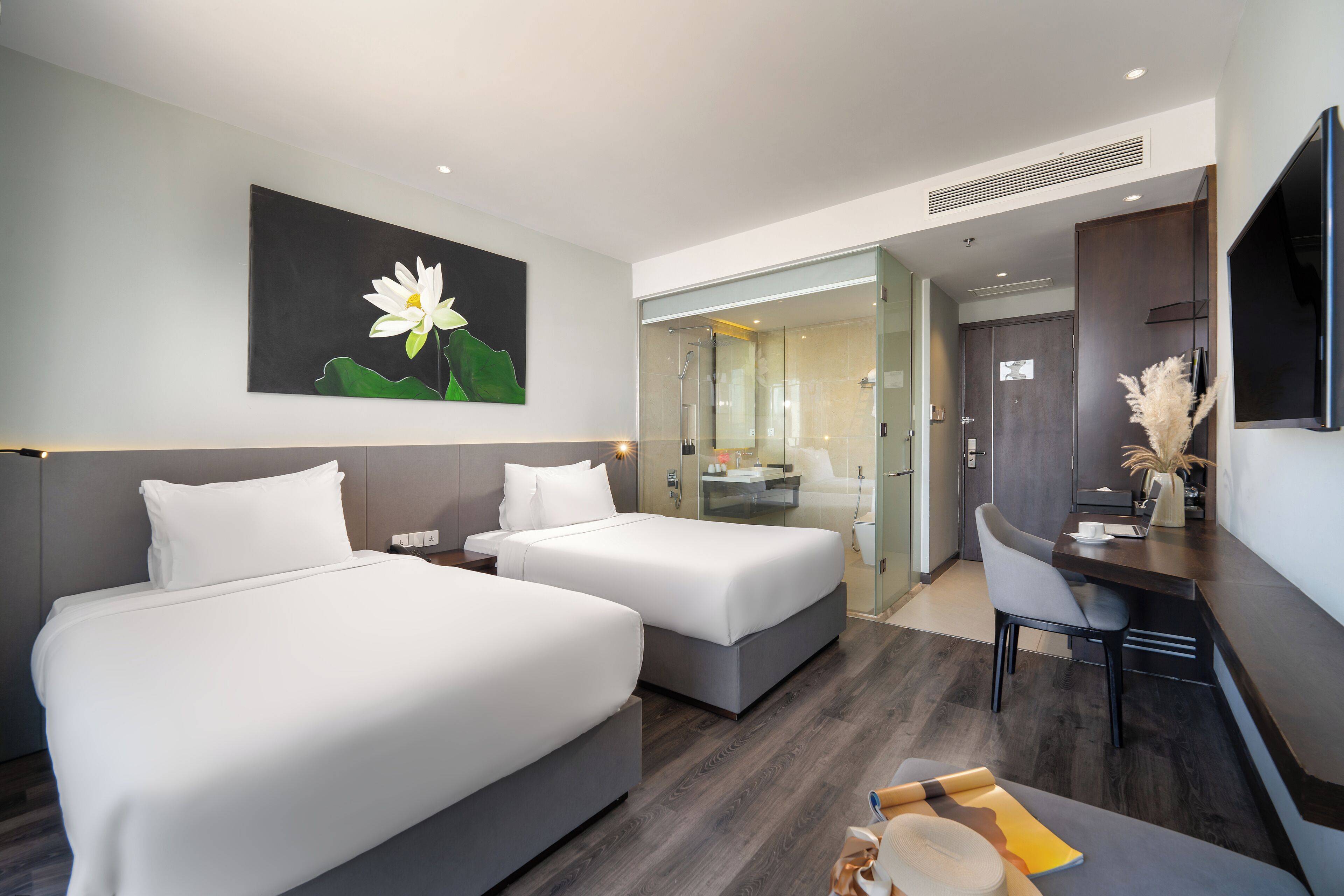 Bộ trải giường bằng vải cotton Ai Cập, bộ đồ giường cao cấp, minibar 