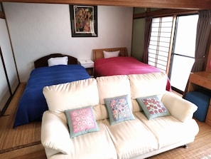 Japanese Western Style Quadruple Room 203 | Down comforters, free WiFi
