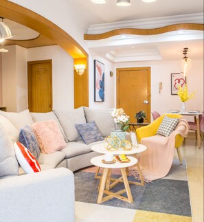 Apartment, 2 Schlafzimmer | 2 Schlafzimmer, Schreibtisch, Verdunkelungsvorhänge, kostenloses WLAN