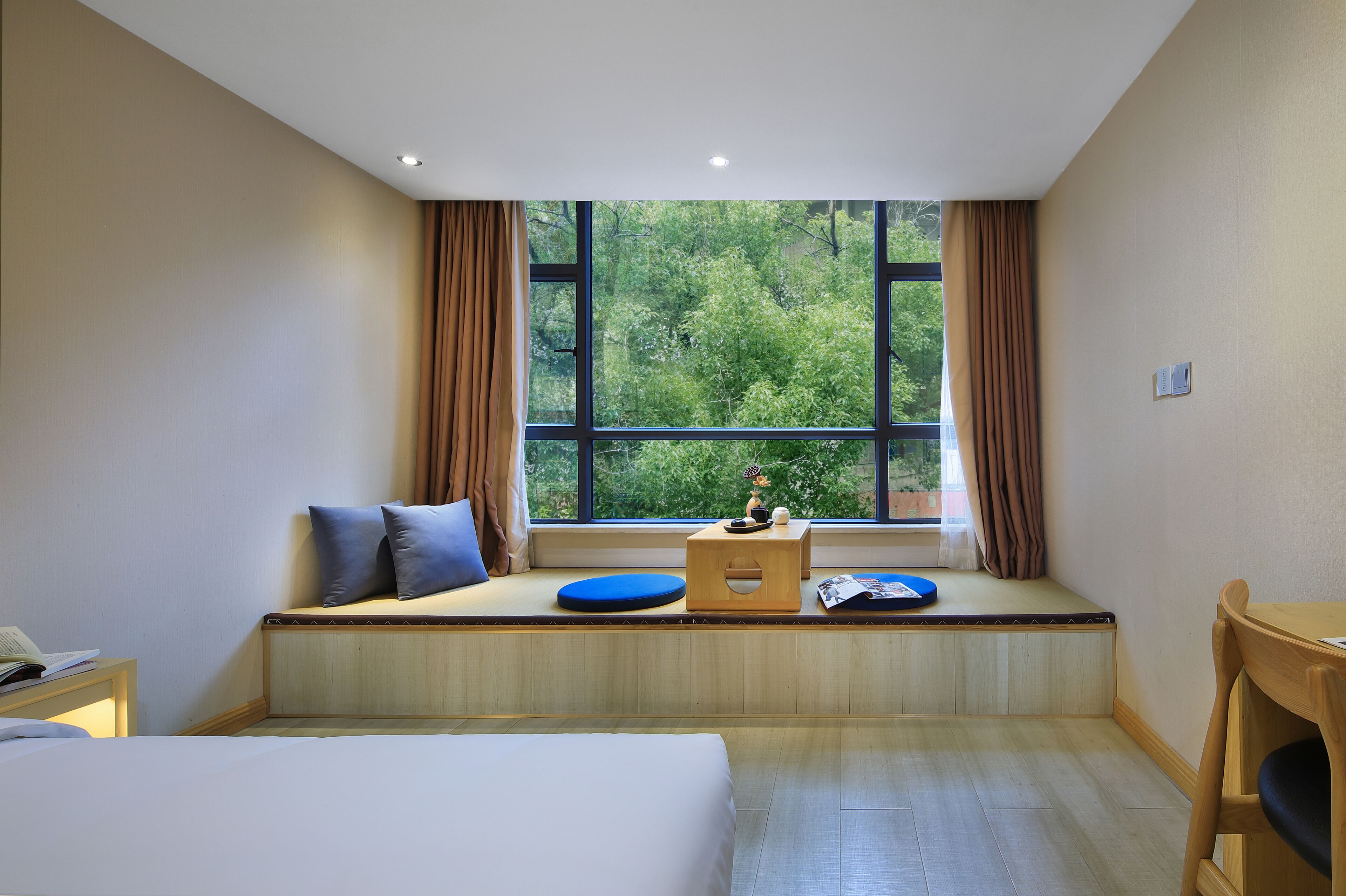 Deluxe Double Room | Premium bedding, desk, laptop workspace, blackout curtains